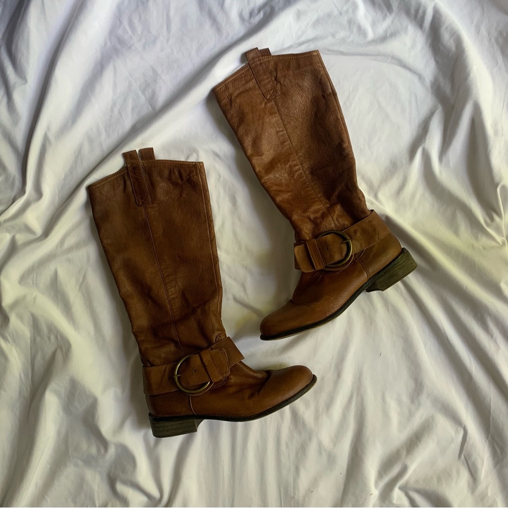 Steven Madden Leather Moto Boots